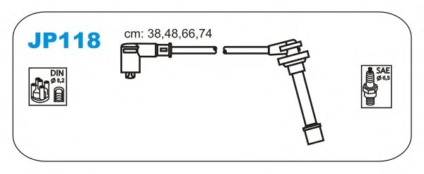 Комплект проводов зажигания JP118
