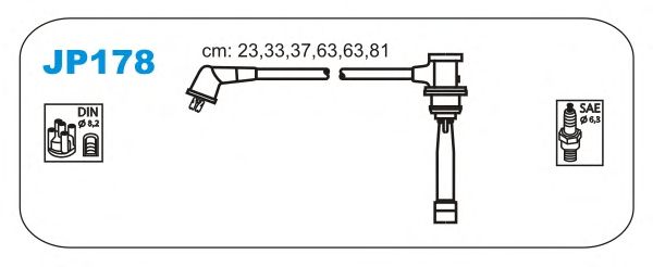 Комплект проводов зажигания JP178