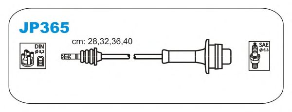 Комплект проводов зажигания JP365
