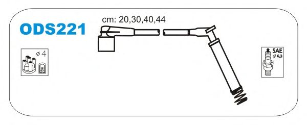 Комплект проводов зажигания ODS221