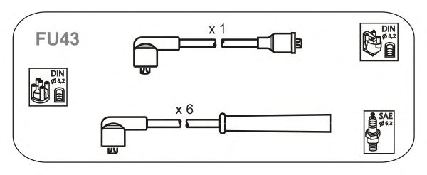 Комплект проводов зажигания FU43
