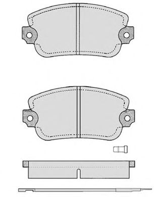 Комплект тормозных колодок, дисковый тормоз 103.0