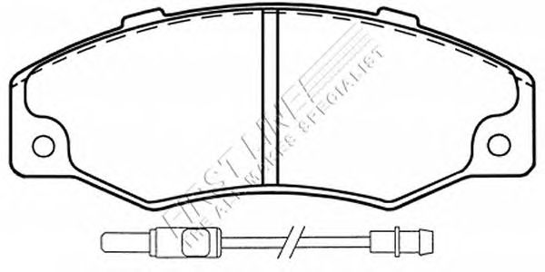Комплект тормозных колодок, дисковый тормоз FBP1111