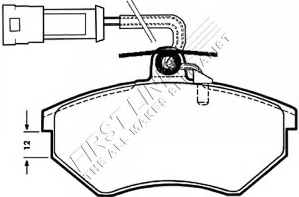 Комплект тормозных колодок, дисковый тормоз FBP3055