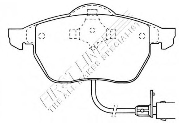 Комплект тормозных колодок, дисковый тормоз FBP3064