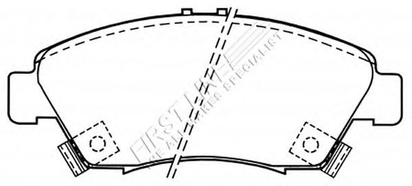 Комплект тормозных колодок, дисковый тормоз FBP3074