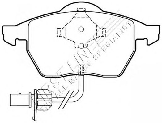 Комплект тормозных колодок, дисковый тормоз FBP3361