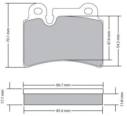 Kit de plaquettes de frein, frein à disque FBP-1709