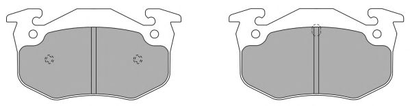Комплект тормозных колодок, дисковый тормоз FBP-0569