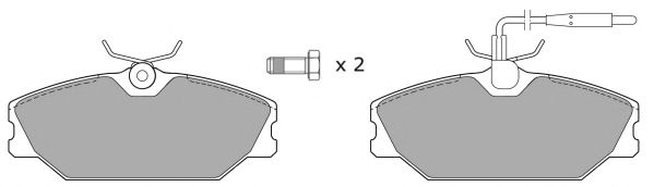 Комплект тормозных колодок, дисковый тормоз FBP-0881