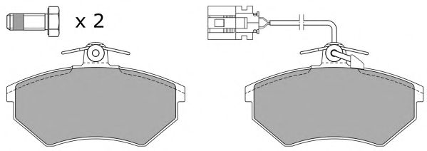 Kit de plaquettes de frein, frein à disque FBP-0953