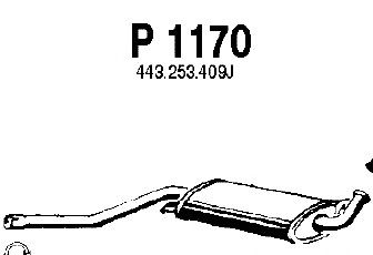 Средний глушитель выхлопных газов P1170