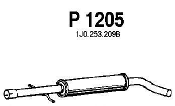 Средний глушитель выхлопных газов P1205
