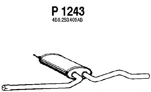 Средний глушитель выхлопных газов P1243