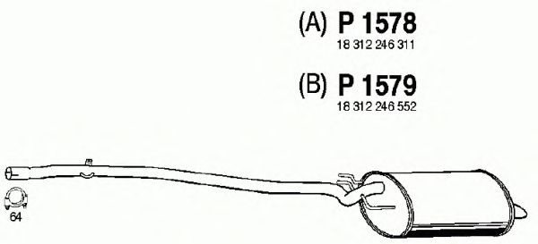 Silenciador posterior P1579