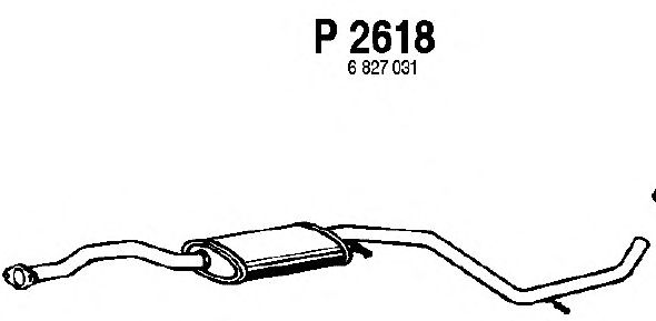 Средний глушитель выхлопных газов P2618