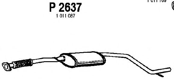 Средний глушитель выхлопных газов P2637