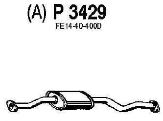 Средний глушитель выхлопных газов P3429