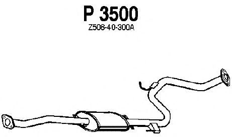 Средний глушитель выхлопных газов P3500