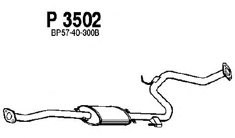 Средний глушитель выхлопных газов P3502