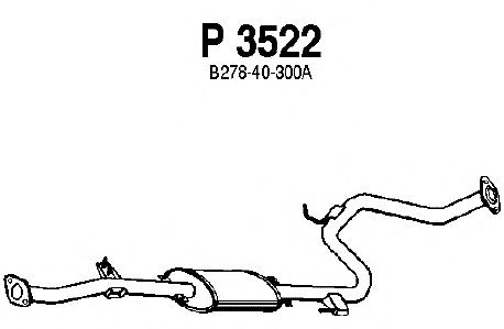 Средний глушитель выхлопных газов P3522