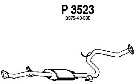 Средний глушитель выхлопных газов P3523
