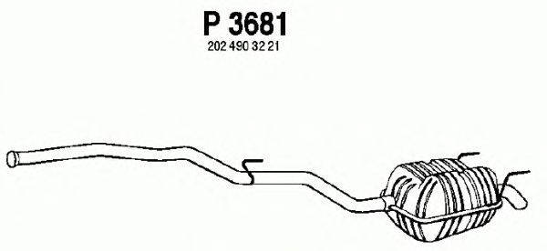 Глушитель выхлопных газов конечный P3681