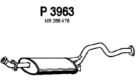 Глушитель выхлопных газов конечный P3963