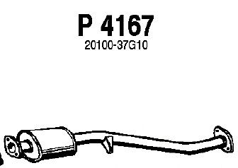 Средний глушитель выхлопных газов P4167