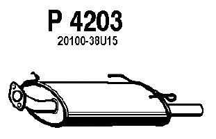 Глушитель выхлопных газов конечный P4203