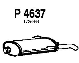 Глушитель выхлопных газов конечный P4637