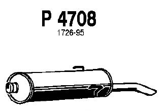 Глушитель выхлопных газов конечный P4708