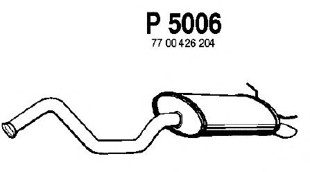 Глушитель выхлопных газов конечный P5006