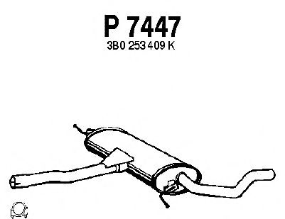 Средний глушитель выхлопных газов P7447