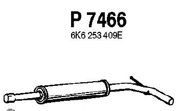 Средний глушитель выхлопных газов P7466