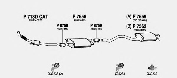 Exhaust System VW543