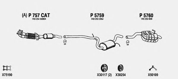 Exhaust System VW720
