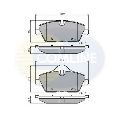 Комплект тормозных колодок, дисковый тормоз CBP01531