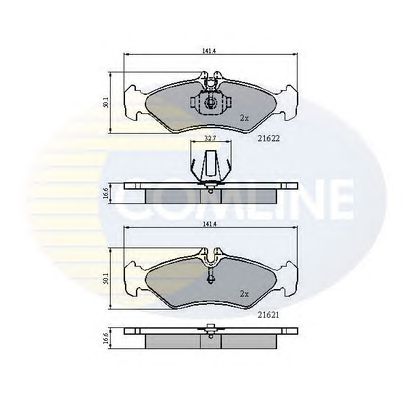 Комплект тормозных колодок, дисковый тормоз CBP0453