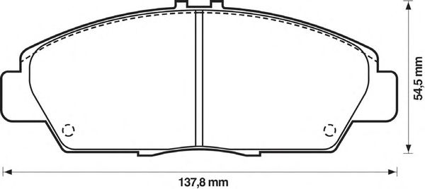 Комплект тормозных колодок, дисковый тормоз 572350S