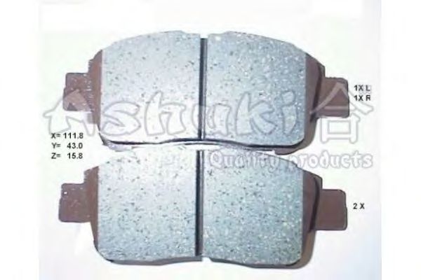 Brake Pad Set, disc brake T112-75