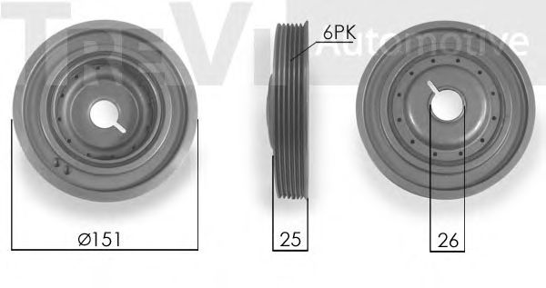Ременный шкив, коленчатый вал RPK289871