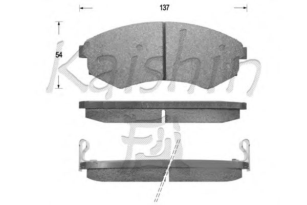 Kit de plaquettes de frein, frein à disque D11053
