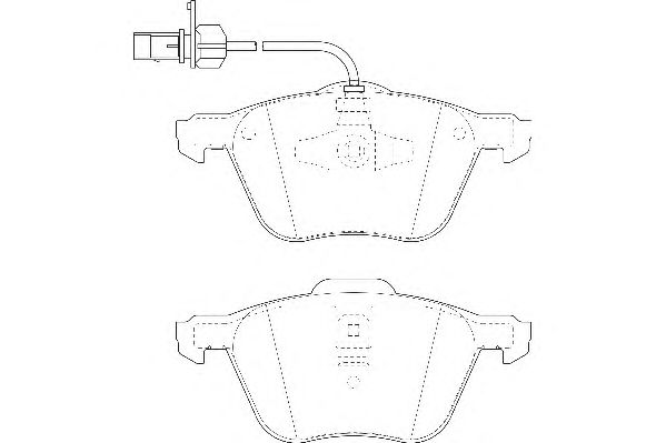 Комплект тормозных колодок, дисковый тормоз WBP23269B