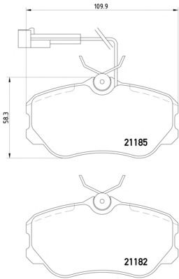 Комплект тормозных колодок, дисковый тормоз 8DB 355 017-831