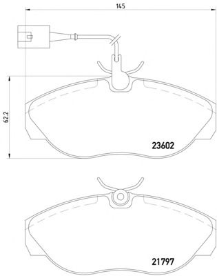 Комплект тормозных колодок, дисковый тормоз 8DB 355 018-891