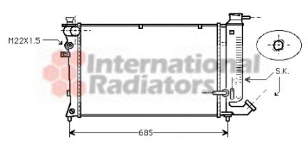 Radiator, engine cooling 09002111