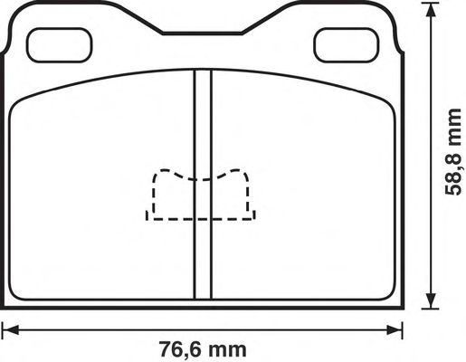 Комплект тормозных колодок, дисковый тормоз 571227B
