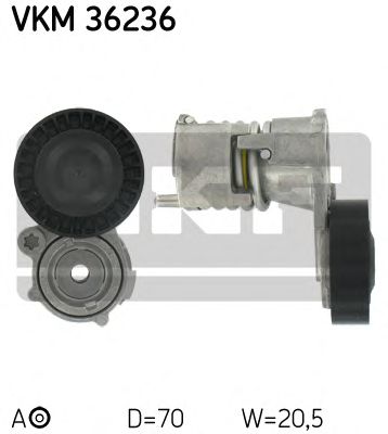 Τεντωτήρας, ιμάντας poly-V VKM 36236