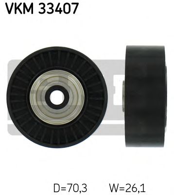 Deflection/Guide Pulley, v-ribbed belt VKM 33407